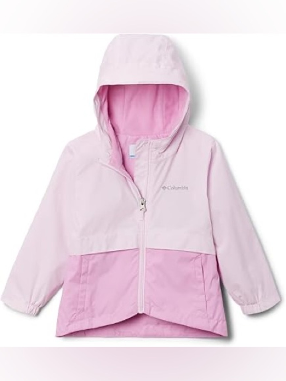 Columbia Pink Two-Tone Hooded Windbreaker